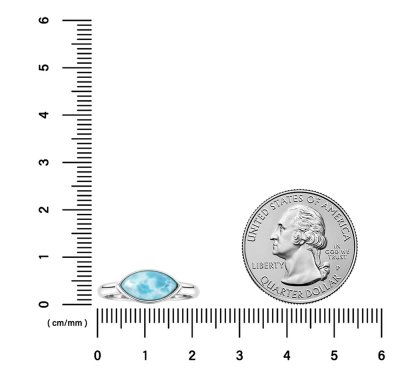 Sterling Silver Larimar Ring