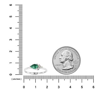 Sterling Silver Malachite with White Topaz Ring