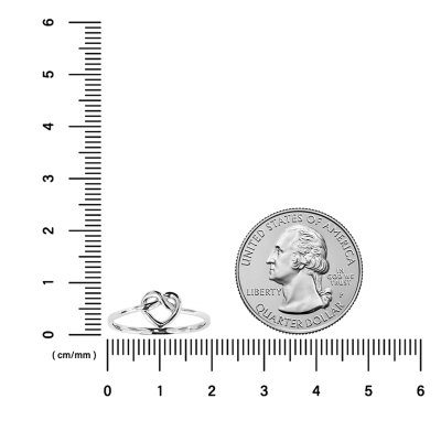 Sterling Silver Knot Heart Ring