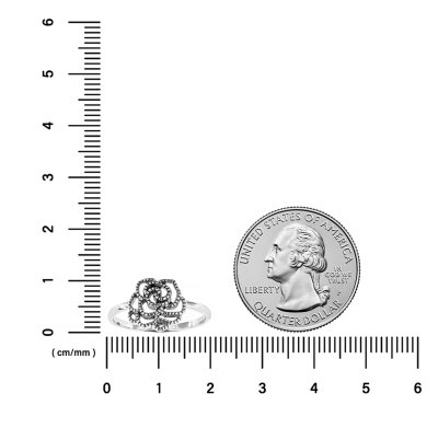 Sterling Silver Rose Ring