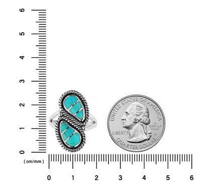 Sterling Silver Turquoise Bypass Ring