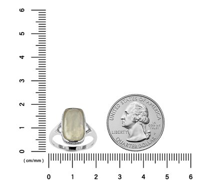 Sterling Silver Rainbow Moonstone Ring