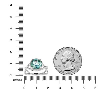 Sterling Silver Knot Ring with Sky Blue Topaz