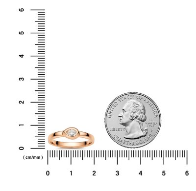 Sterling Silver White Topaz Ring Over Rose Gold Plated