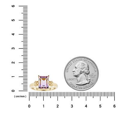 Sterling Silver Ametrine Ring Over 18K Yellow Gold Plated