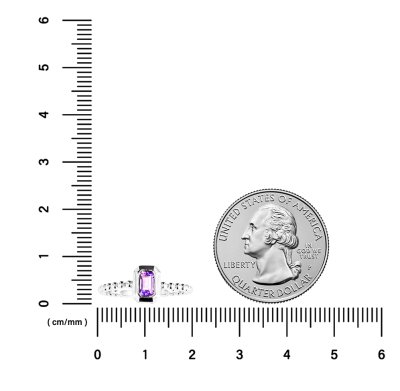 Sterling Silver Amethyst Soliatire Ring