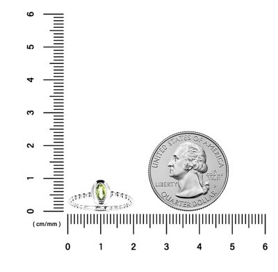 Sterling Silver Peridot Soliatire Ring