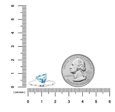 Sterling Silver Sky Blue Topaz Trillion Ring