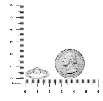 Sterling Silver Moissanite Ring