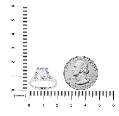 Sterling Silver Moissanite Ring