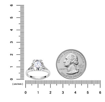 Sterling Silver Moissanite Ring