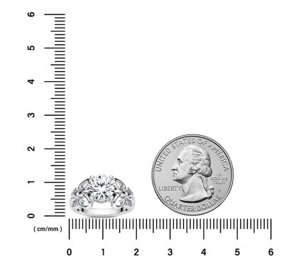 Sterling Silver Moissanite Ring