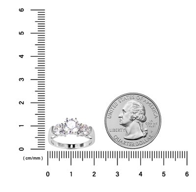 Sterling Silver Moissanite Ring