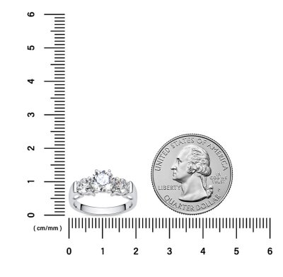 Sterling Silver Moissanite Ring