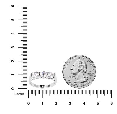 Sterling Silver Moissanite Ring