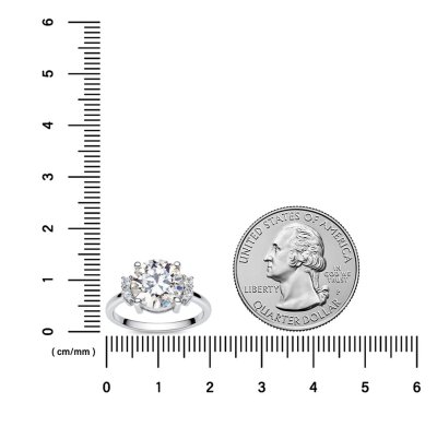 Sterling Silver Moissanite Ring