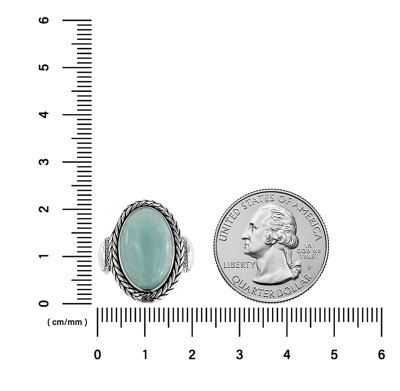 Sterling Silver Milky Aquamarine Ring