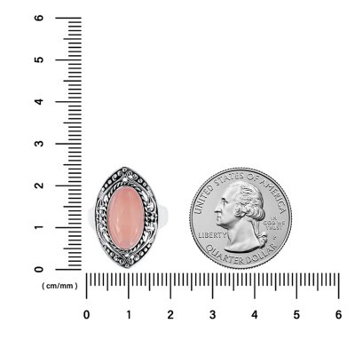 Sterling Silver Pink Peruvian Opal Ring