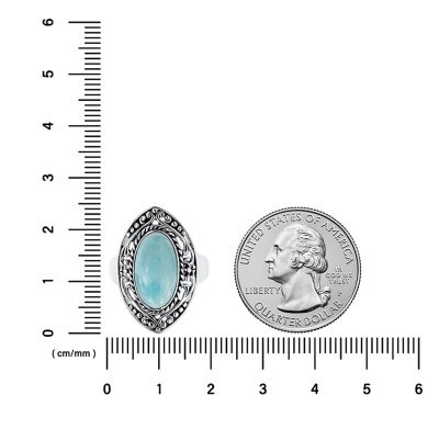 Sterling Silver Larimar Ring