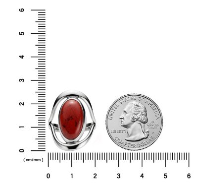 Sterling Silver Red Jasper Ring