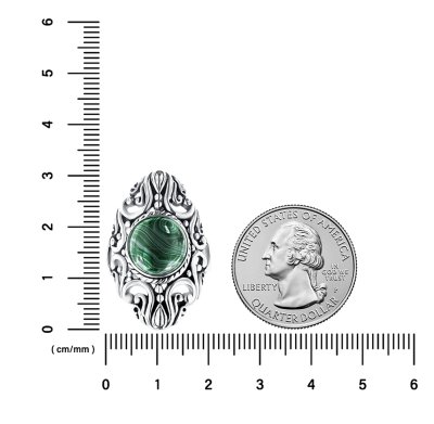 Sterling Silver Malachite Ring