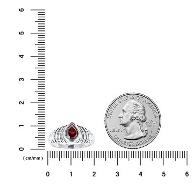 Sterling Silver Garnet Ring