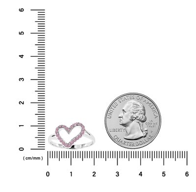 Sterling Silver Pink Cubic Zirconia Ring