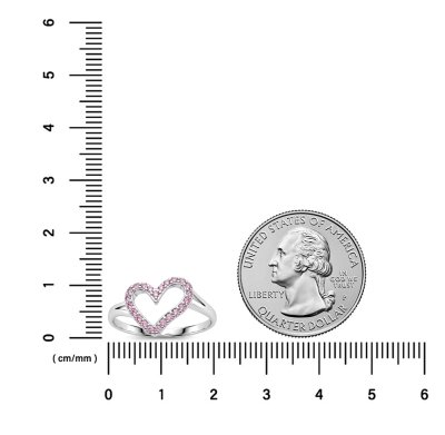 Sterling Silver Pink Cubic Zirconia Ring