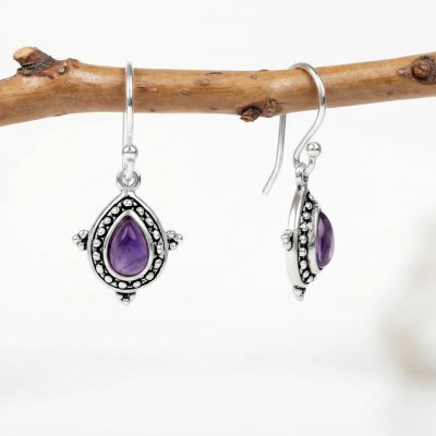 Sterling Silver Amethyst Earrings