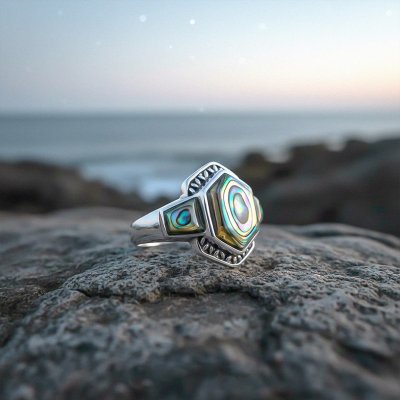 Sterling Silver Abalone Ring