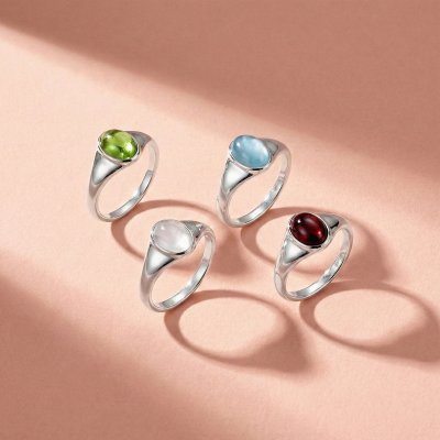 Sterling Silver Garnet Ring