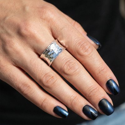 Sterling Silver Hammer Ring