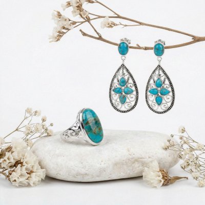 Sterling Silver Turquoise Earrings