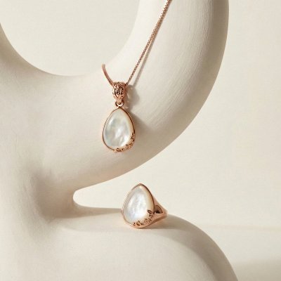 Copper Mother of Pearl Ring