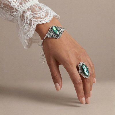 Sterling Silver Abalone Ring