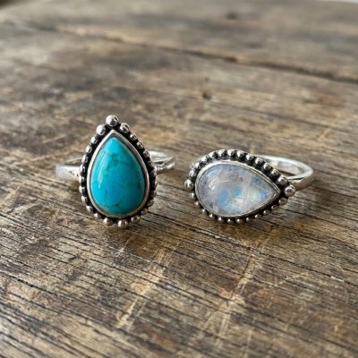 Sterling Silver Rainbow Moonstone Ring