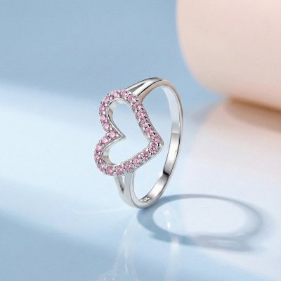 Sterling Silver Pink Cubic Zirconia Ring