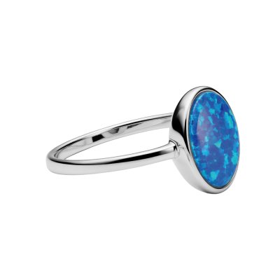 Sterling Silver Synthetic Opal Ring