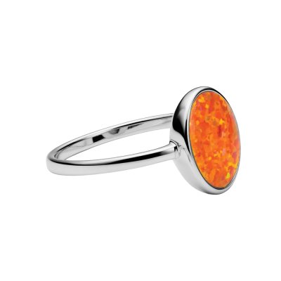 Sterling Silver Synthetic Opal Ring
