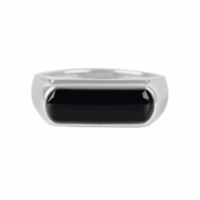 Sterling Silver Black Onyx Signet Ring