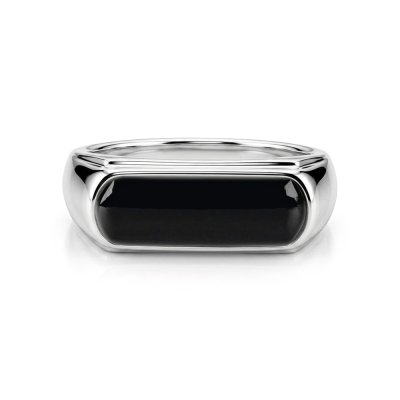 Sterling Silver Black Onyx Signet Ring