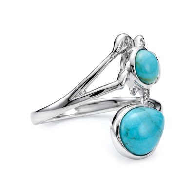 Sterling Silver Turquoise Turtle Ocean Ring
