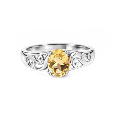 Sterling Silver Citrine Ring