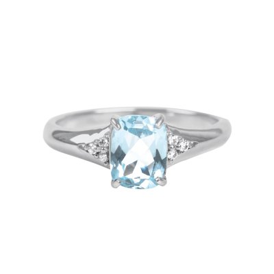 Sterling Silver Sky Blue Topaz Ring