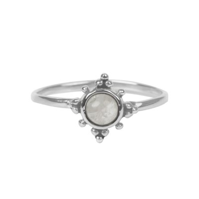 Sterling Silver Rainbow Moonstone Ring
