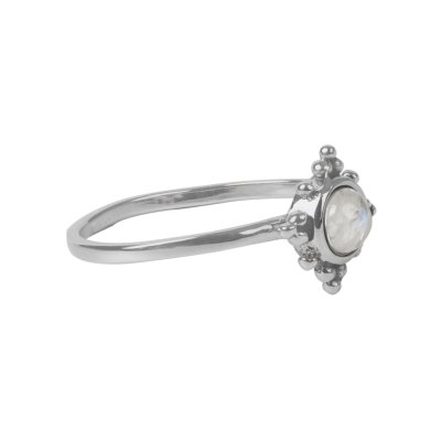 Sterling Silver Rainbow Moonstone Ring