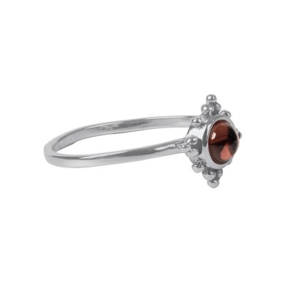 Sterling Silver Red Garnet Ring