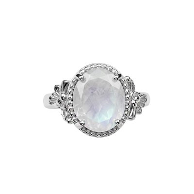Sterling Silver Rainbow Moonstone Ring