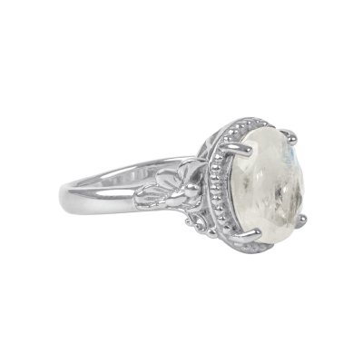 Sterling Silver Rainbow Moonstone Ring
