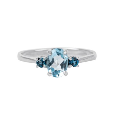 Sterling Silver Sky Blue Topaz Ring
